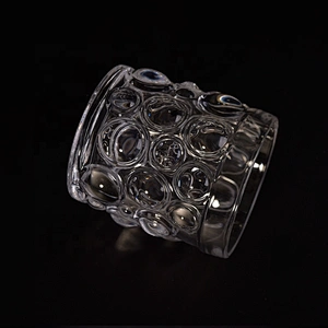 Clear custom candle holder glass candle cups supplier