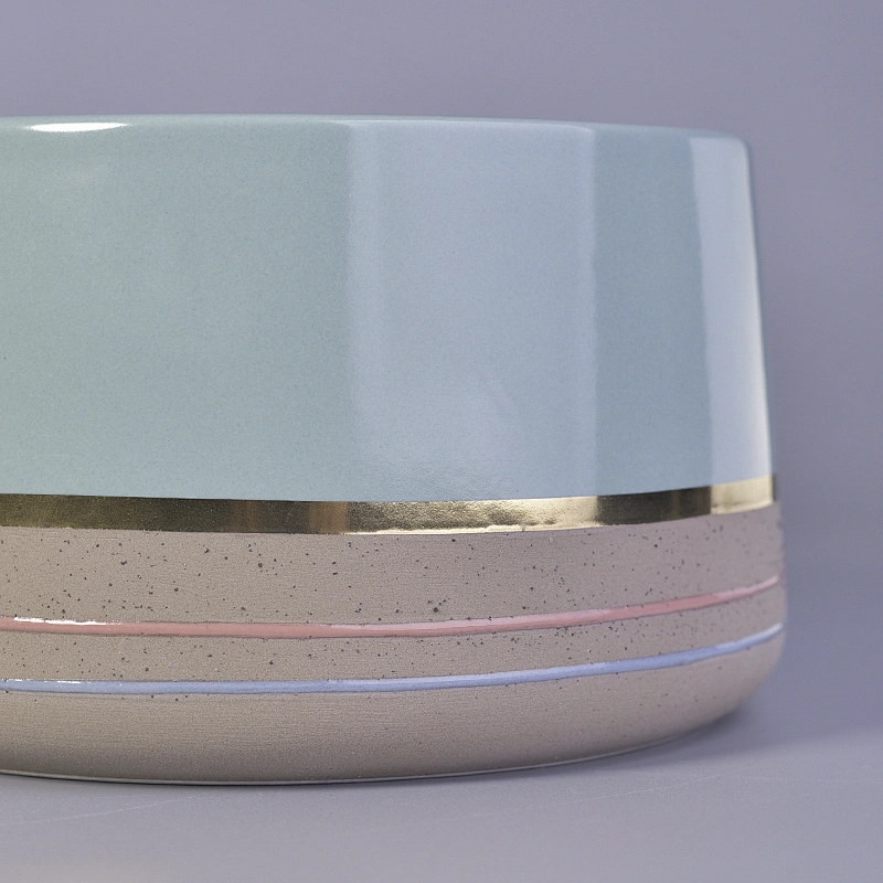 Hand made round votive ceramic candle containers 12oz 14oz