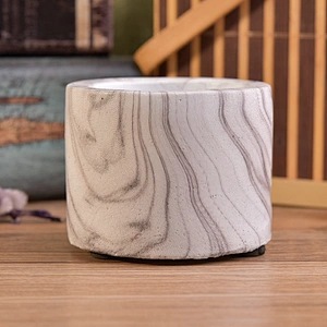 Cylinder cement candle vessel custom candle jar supplier
