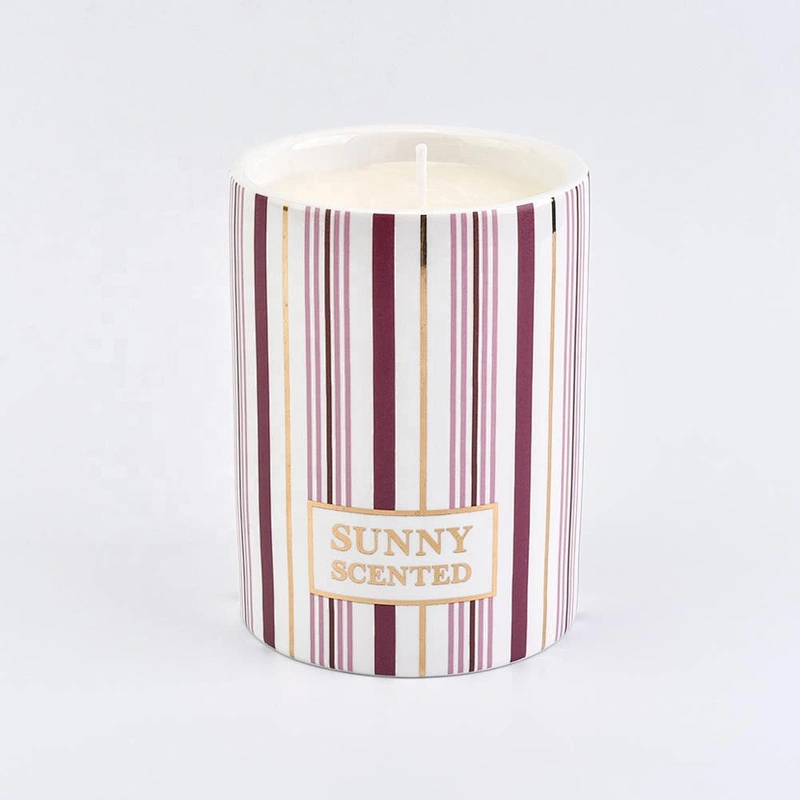 Sunny scented color ceramic candle jars