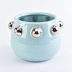 Handmade painting ceramic candle containers bowl votive scented candle holders party decoration wholesale