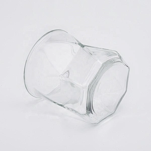Sunny clear decorative luxury empty glass candle jars holder 10oz