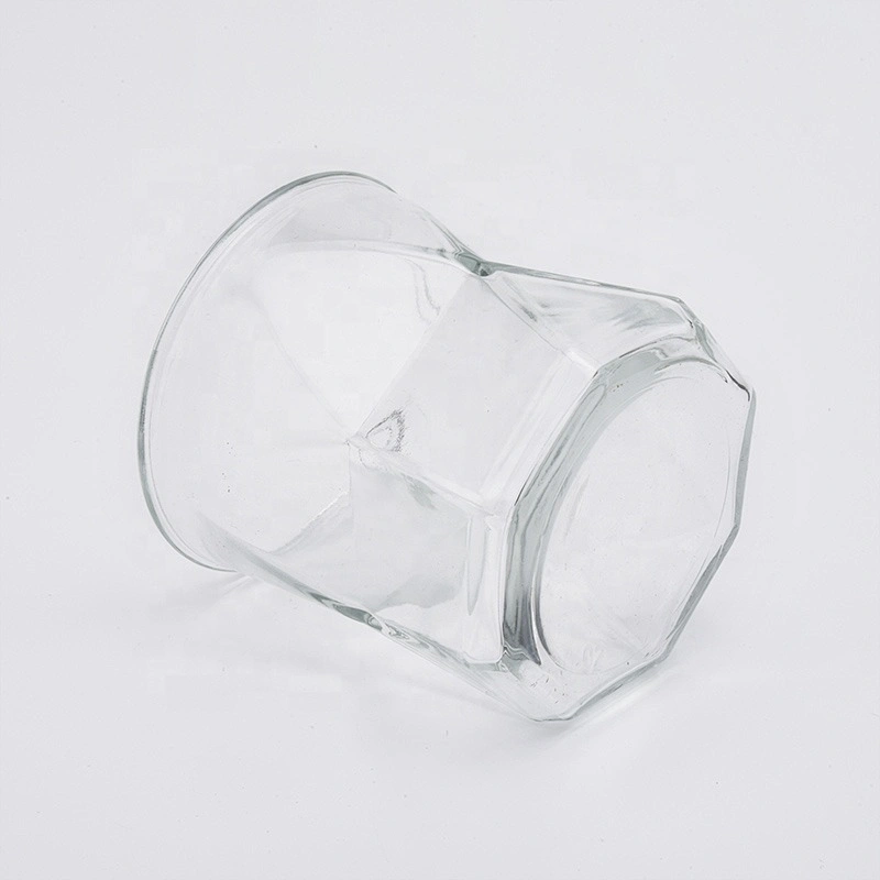 Sunny clear decorative luxury empty glass candle jars holder 10oz