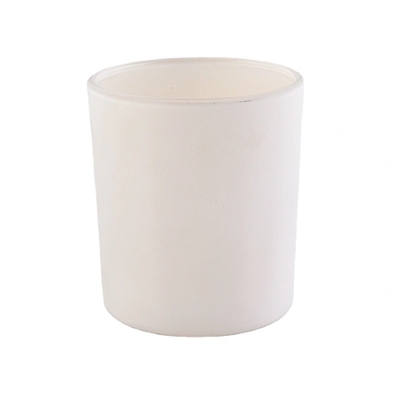 12 OZ matte white glass  candle container, votive candle holder