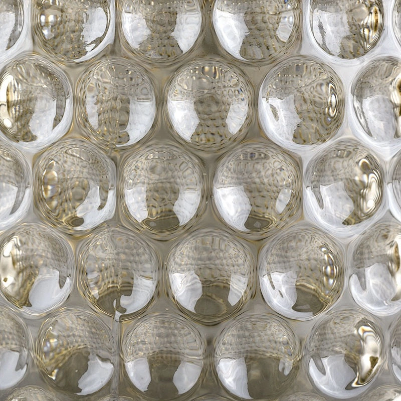 Sunny new design custom bubble crystal decorative glass candle holders with glass lid