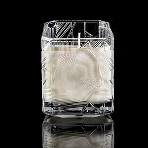 Wedding centerpieces flower white tea light crystal Glass candle jars