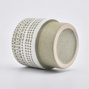 Mable ceramic candle jars frosted candle holders wedding decoration