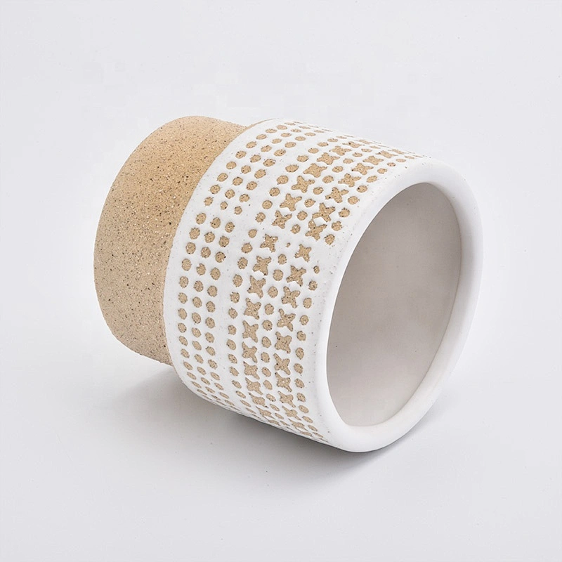 Heat resistant ceramic candle jars decorative candle holder wholesales