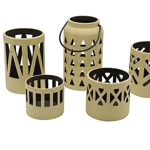 Classic Hollow Ceramic Candle Holder for Pillar Candles Home Decor