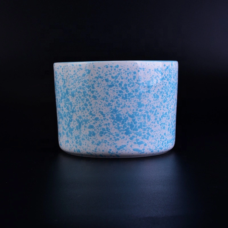 10oz vintage tealight candle container ceramic
