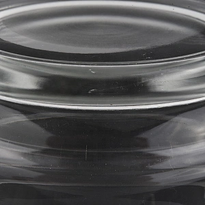 stackable wide glass candle jars