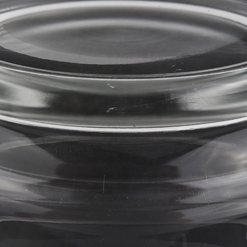 stackable wide glass candle jars