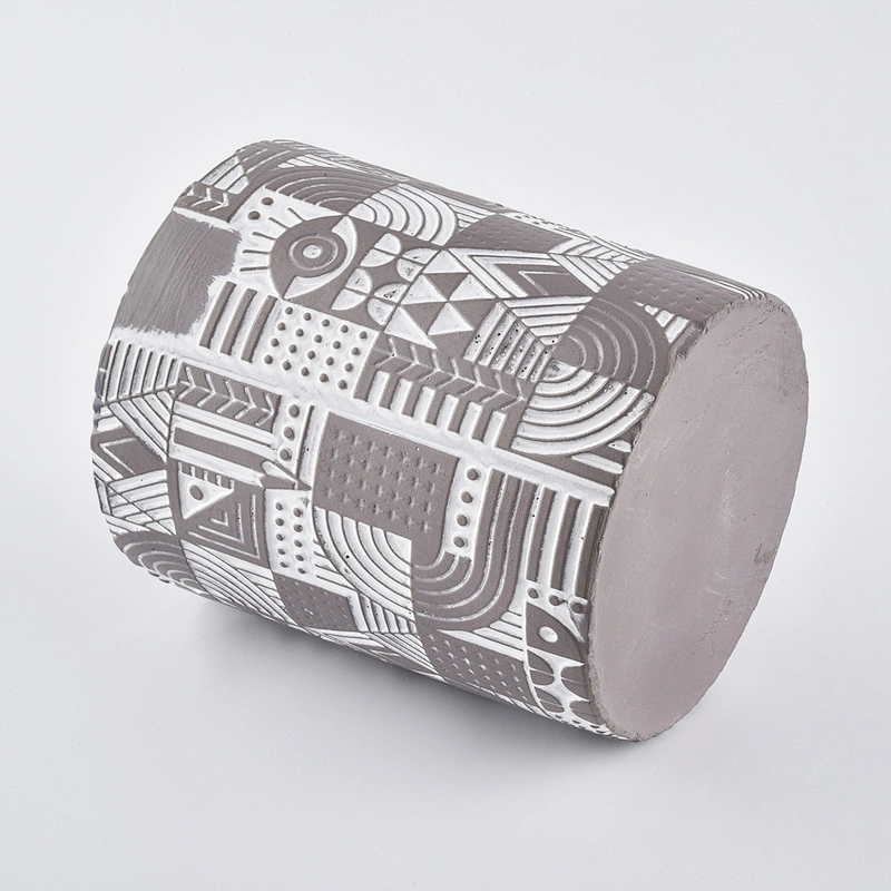 Customized luxury grey ceramic candle holder 10oz