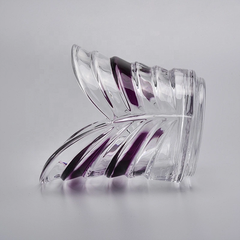 Home decoration glass candle holder heart shape