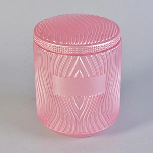 Transparent green customized candle vessel glass candle tin with lid home decoration