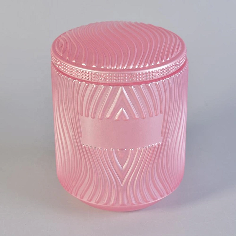 Transparent green customized candle vessel glass candle tin with lid home decoration