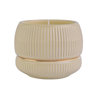 10oz 20oz Wholesales custom gold tealight ceramic candle holders