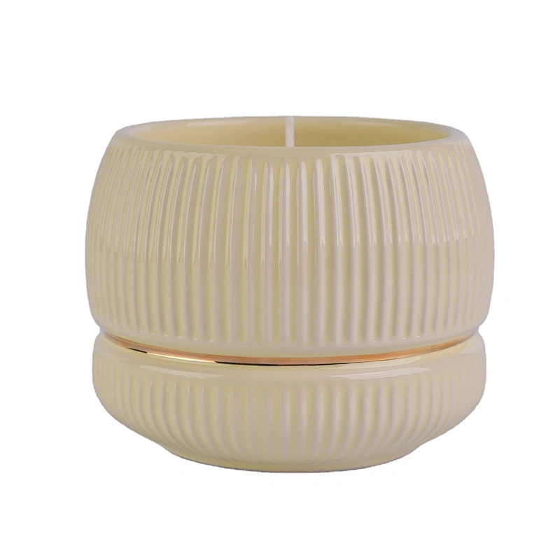 10oz 20oz Wholesales custom gold tealight ceramic candle holders