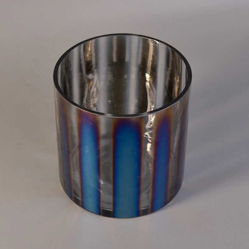 Transparent electroplating spraying church Glass Candle container votive candle Holder home Decorative use Wholesales
