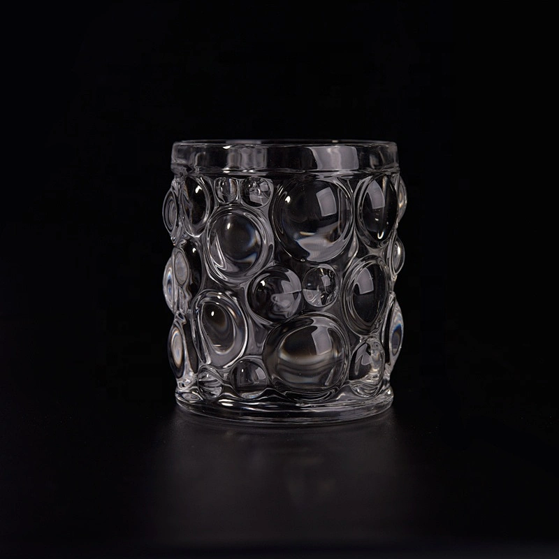 300ml Transparent customized candle jar glass candle holder in bulk