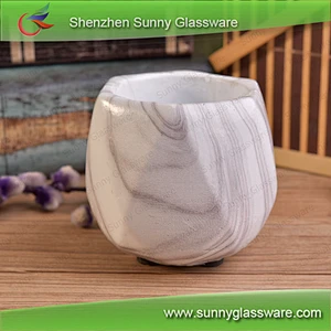 Geo cut cement candle jar making supplies