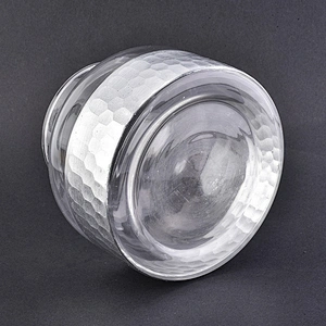 Silver dipped candle jar glass home decoration wholesale