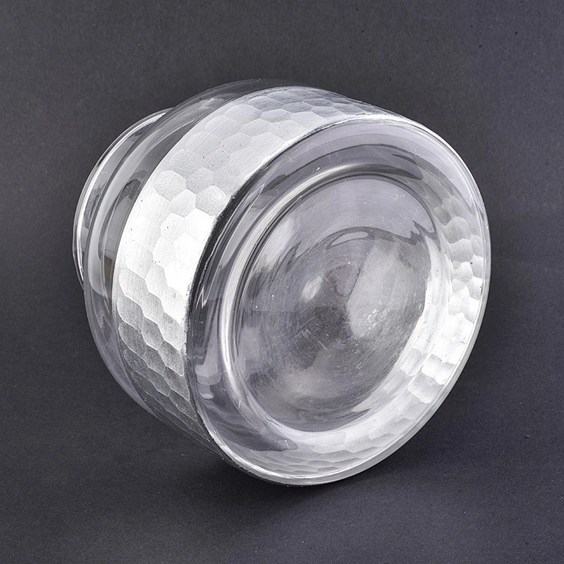 Silver dipped candle jar glass home decoration wholesale
