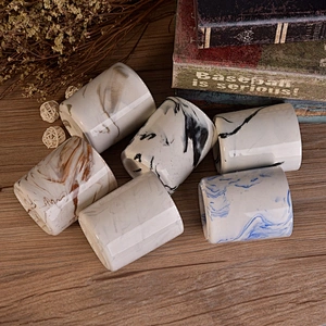 Handmade ceramic candle jar home decoration