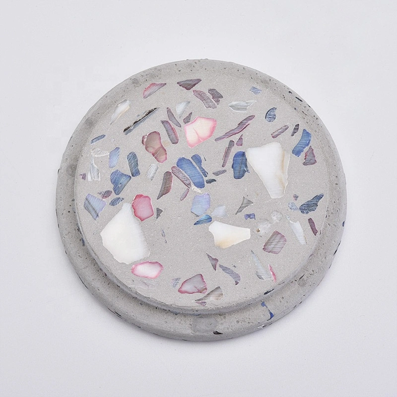 Wholesales round Custom concrete lid for candle jars