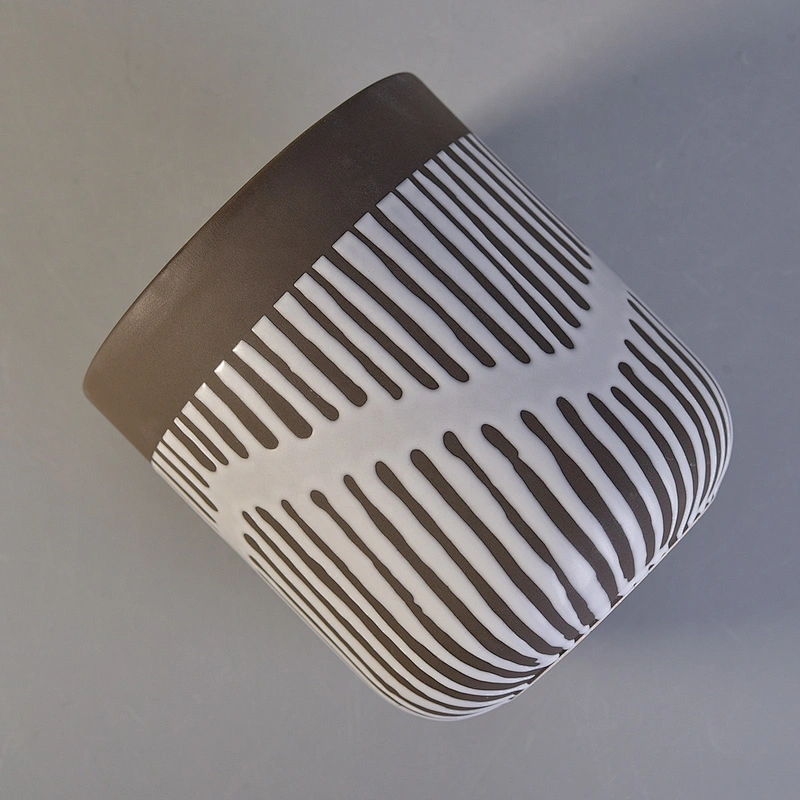 10oz 20oz Sunny custom amber matte ceramic candle holders