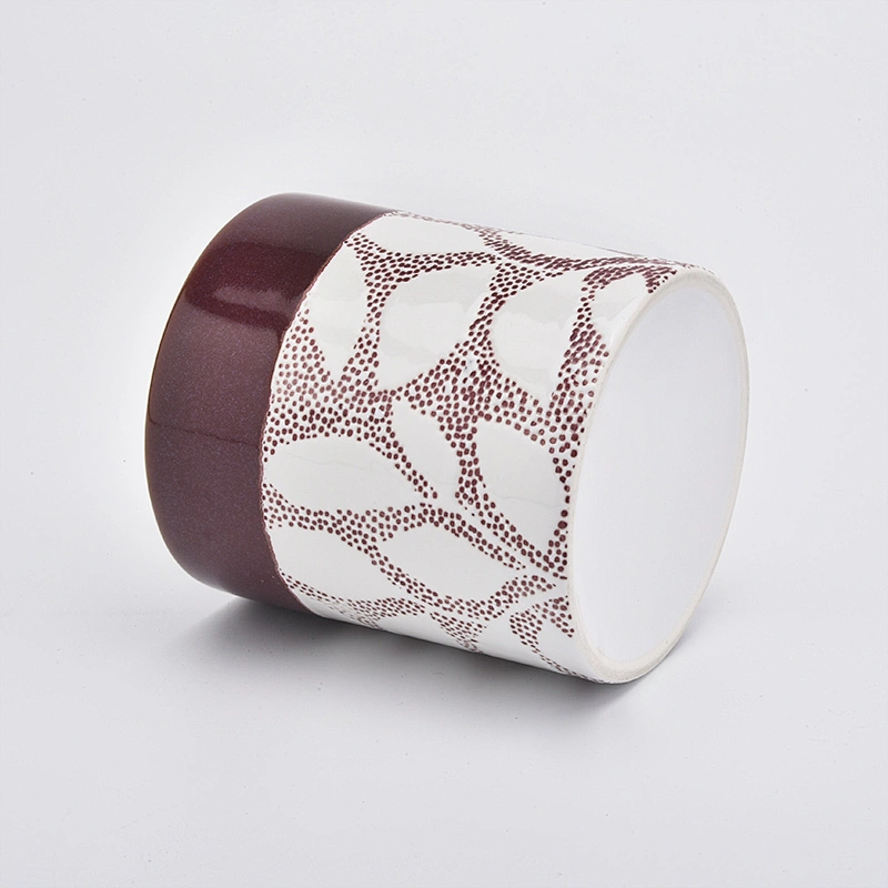 370ml ceramic with painting candle jar ceramic candle holder wedding decor