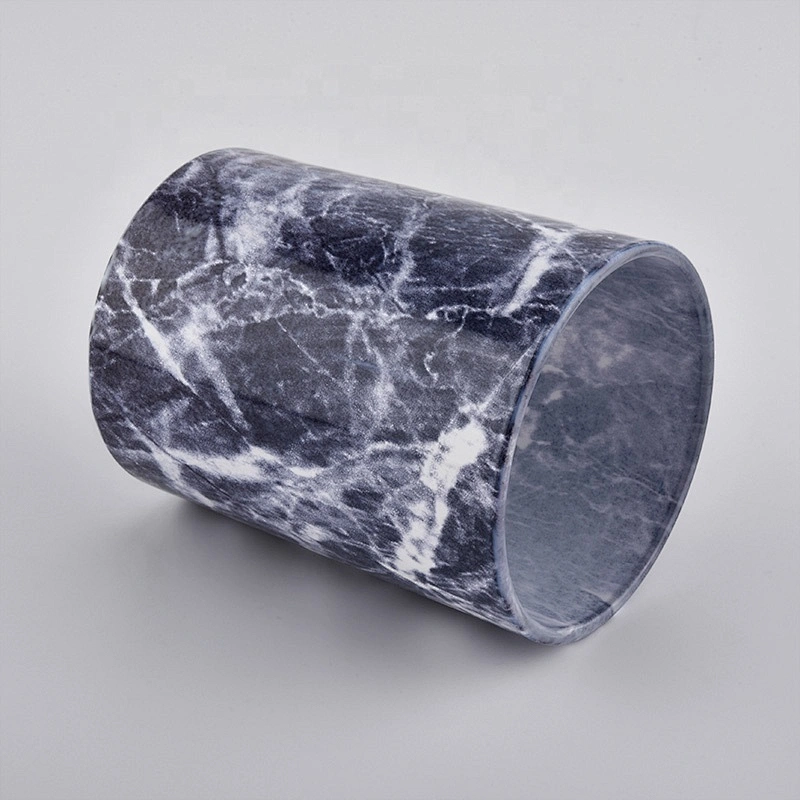 marble painting glass candle holders