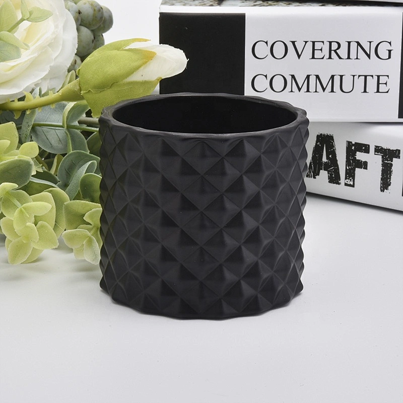 Geo cut decorative candle tin glass candle holder home decoration