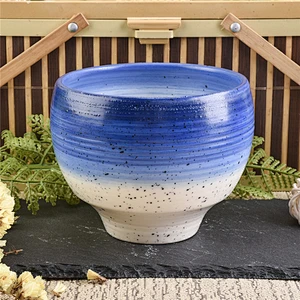 Sunny Glassware design blue color ceramic candle jars ceramic candle containers