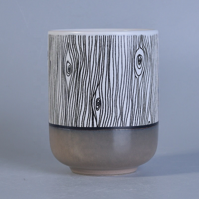 500ml Empty glazed ceramic candle containers votive church candle holders home decoration wholesale