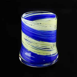 395ML Glass Candle Jar for Decor Blue