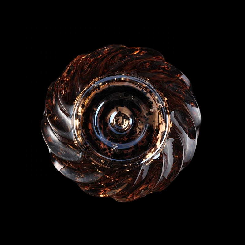 Customized electroplated glass candle vessel home decor