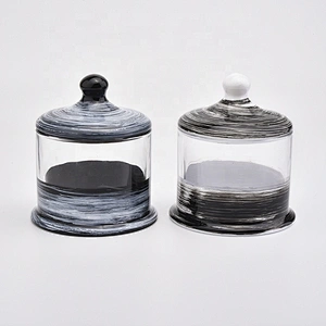 14oz Glass Candle Jars with Glass Lids for Soy Wax Home Decor Wholesales