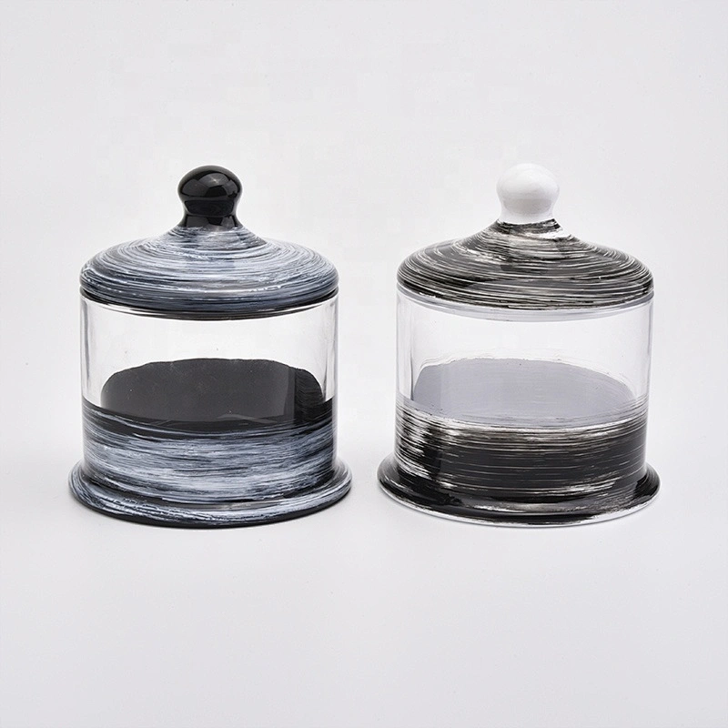 14oz Glass Candle Jars with Glass Lids for Soy Wax Home Decor Wholesales