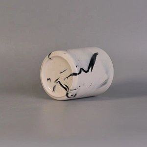 Handmade ceramic candle jar home decoration