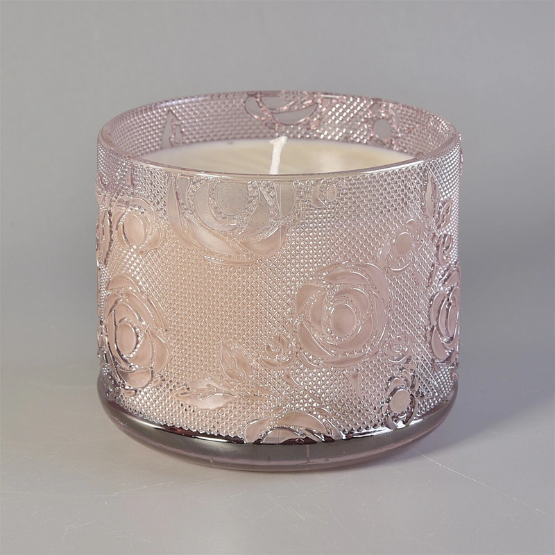 Wholesales tealight rose luxury candle glass jar 10oz 14oz 20oz