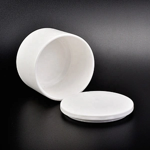 Wholesale White Ceramic Candle Holder with Lid Home Decoration