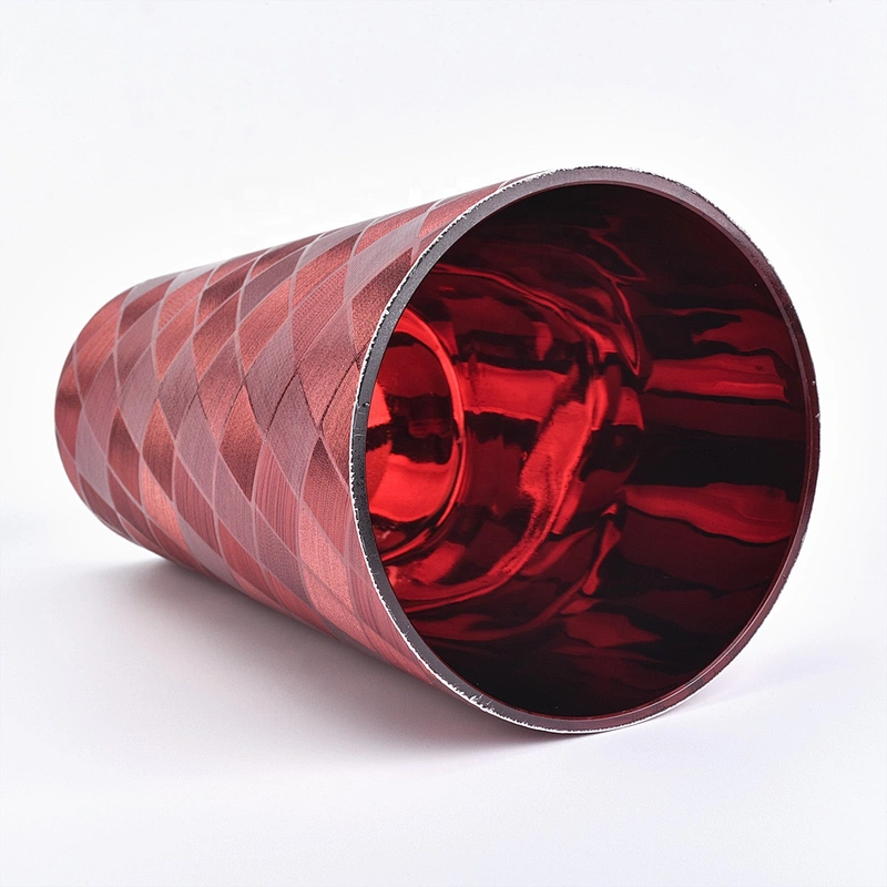 Wholesales leather pillar decorative PU material cylinder candle holders