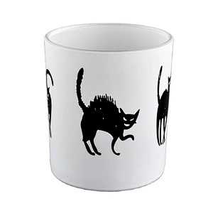 Sunny Glassware white custom pattern glass candle holder