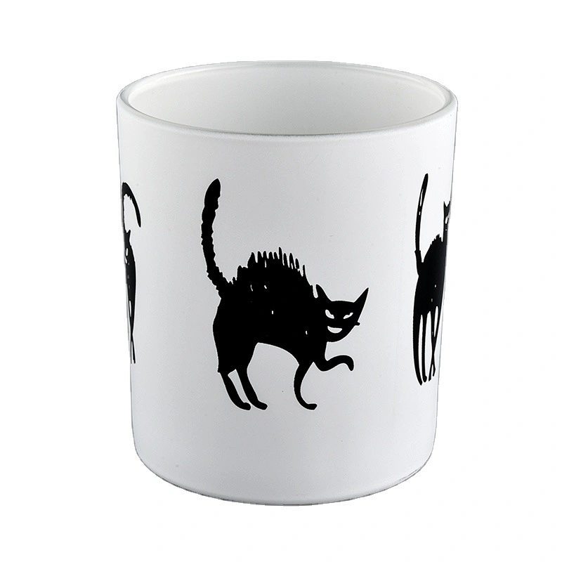 Sunny Glassware white custom pattern glass candle holder