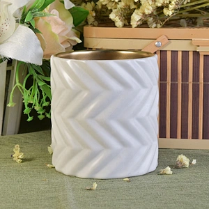 Cylinder electroplating ceramic bowl votive candle vessel customized candle holders wedding centerpieces in bulk