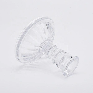 Empty high candlestick glass votive candelabra with base home decoration wholesale