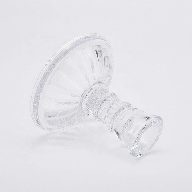 Empty high candlestick glass votive candelabra with base home decoration wholesale