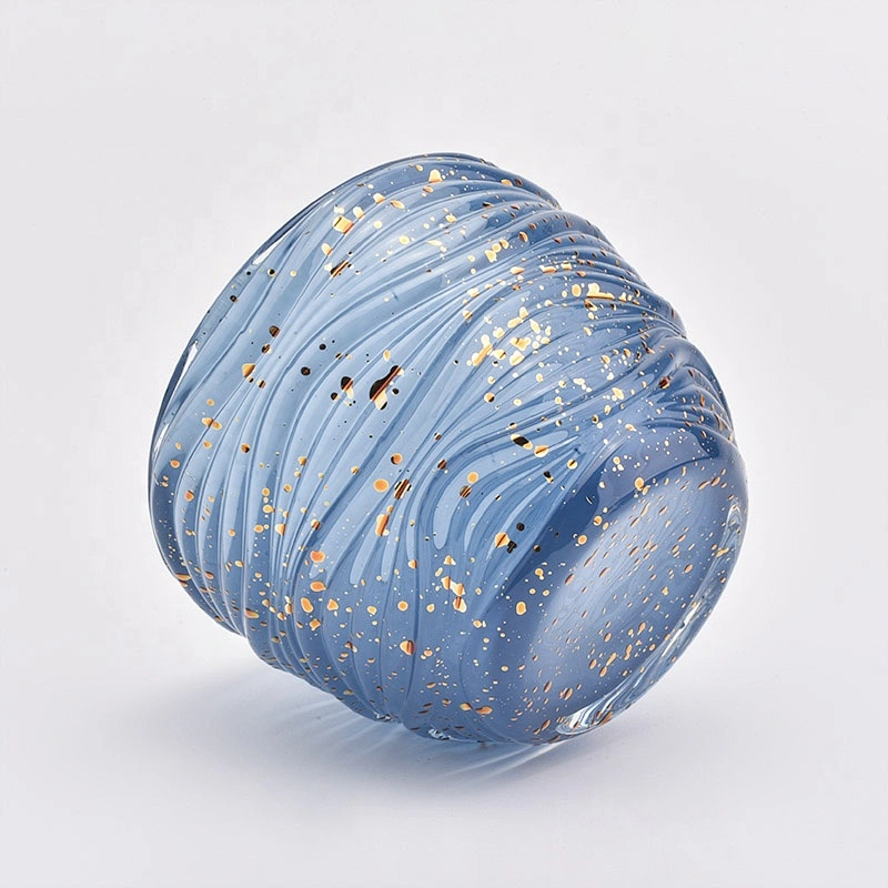egg shaped glass candle container with lid,  nice gift home decor candle holder