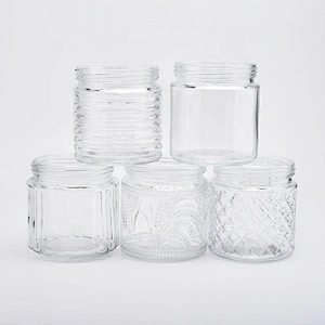 Transparent machine press candle container votives glass candles jar kitchen decoration use